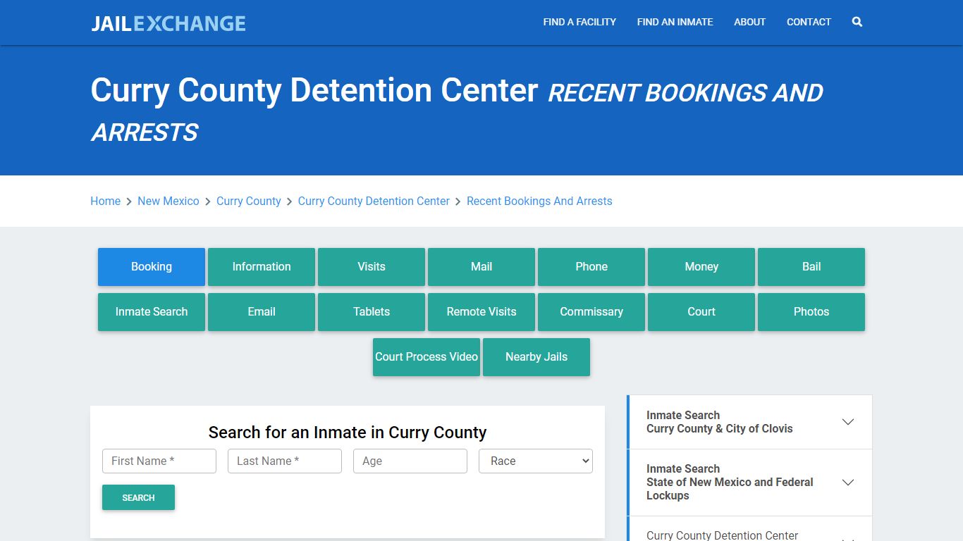 Curry County Detention Center Recent Bookings And Arrests - Jail Exchange