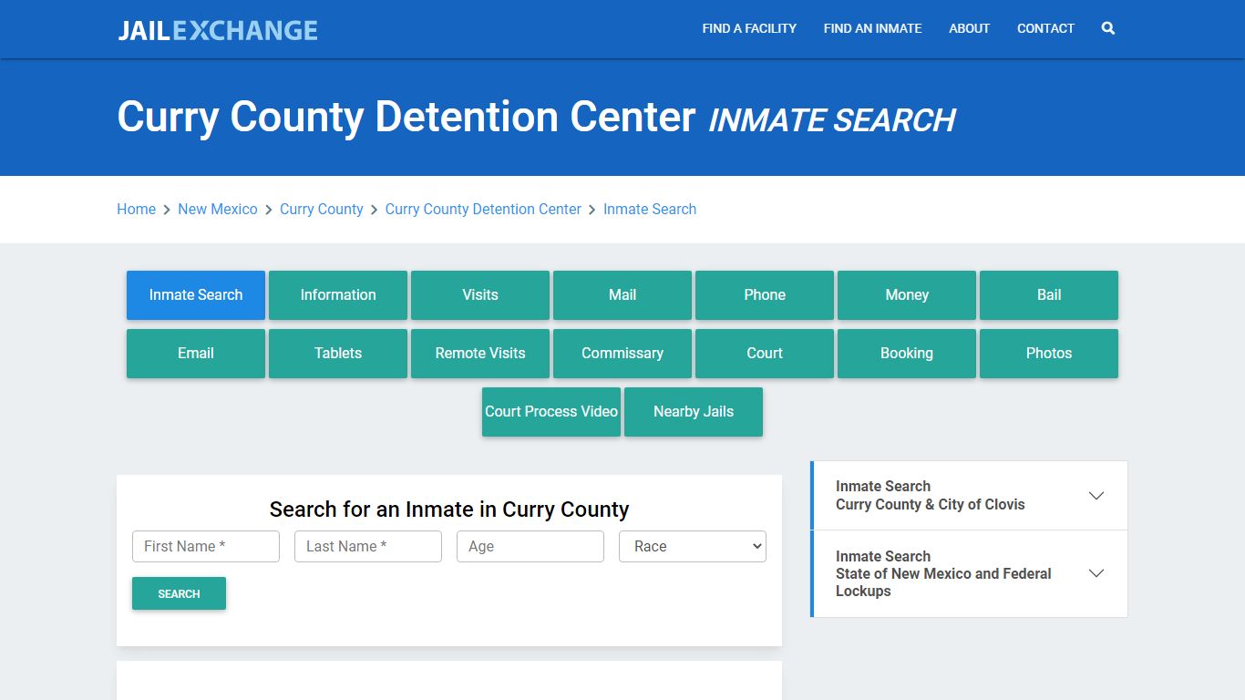 Curry County Detention Center Inmate Search - Jail Exchange